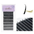 NATUHANA 5D Flora Easy Fan Individual Eyelash Extensions Individual Eyelash Extensions Qme Wet Eyelash Black C 0.07mm|11mm