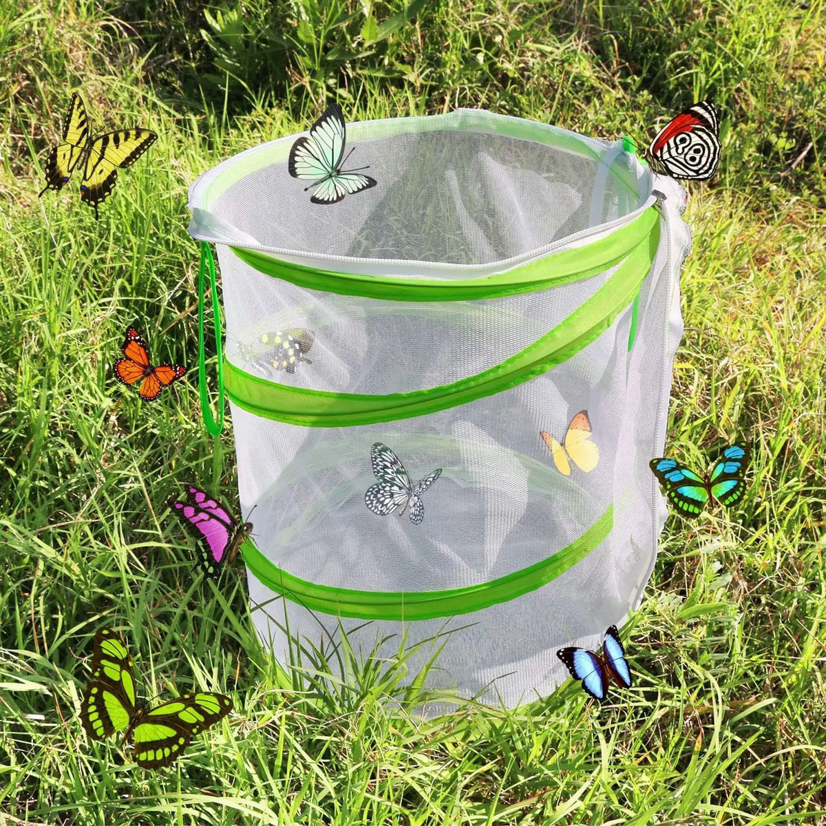 Mini Pop-Up Butterfly & Caterpillar Mesh Enclosure Habitat Butterfly Mesh Enclosure Qme