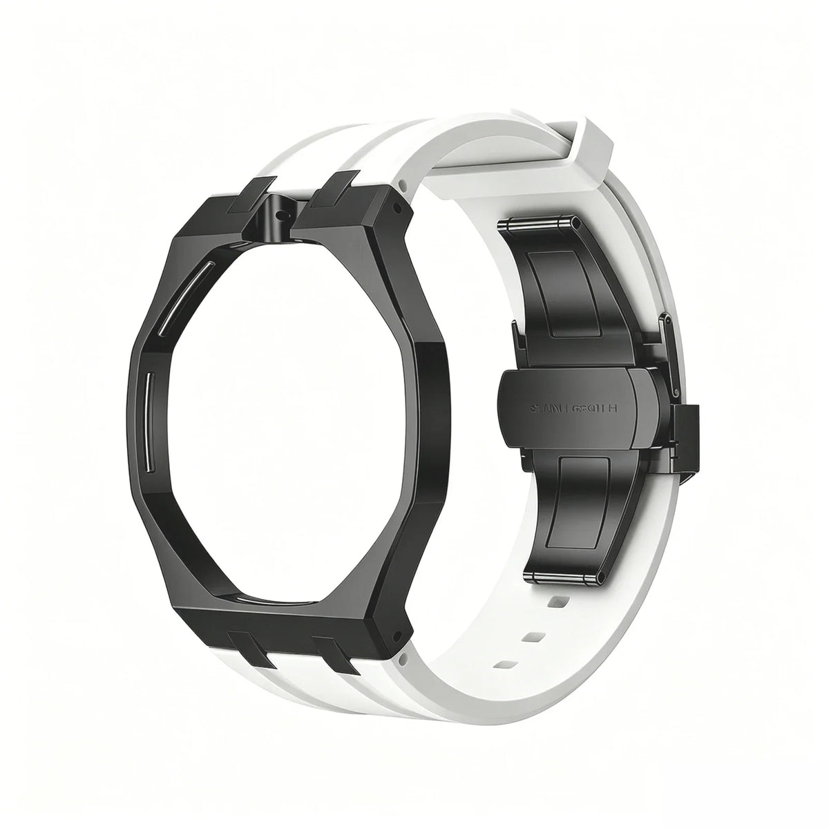 Swatch x Royal Pop Silicone Sport Band | Quick Release Strap Watch Replacement Band Qme Black white 12