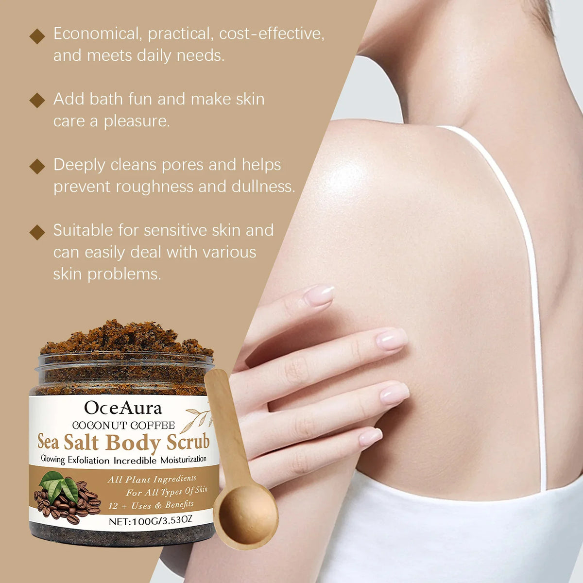 Qme Body Scrub Cream – Exfoliating & Brightening Bath Scrub Exfoliating Body Scrub Qme