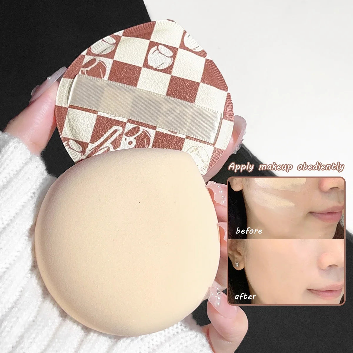 Korean Marshmallow Makeup Puff Sponge – Dry & Wet Use Makeup Puff Sponge Qme 01