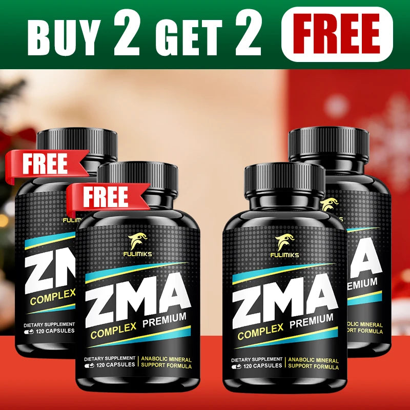 ZMA Supplement Capsules – Zinc, Magnesium & Vitamin B6 120ct Mineral Supplement Qst