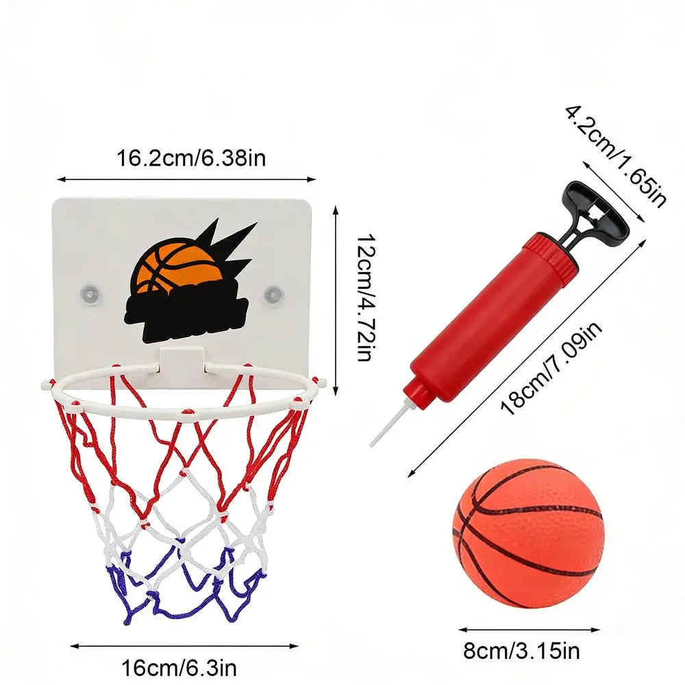 Kids Mini Basketball Hoop – Suction Cup, No Drilling, Indoor Kids Indoor Hoop Game Qme A