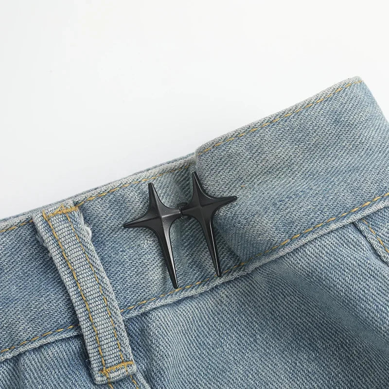 Star No-Sew Waist Button Adjuster – Metal Buckle Pair Waist Button Adjuster Qst J