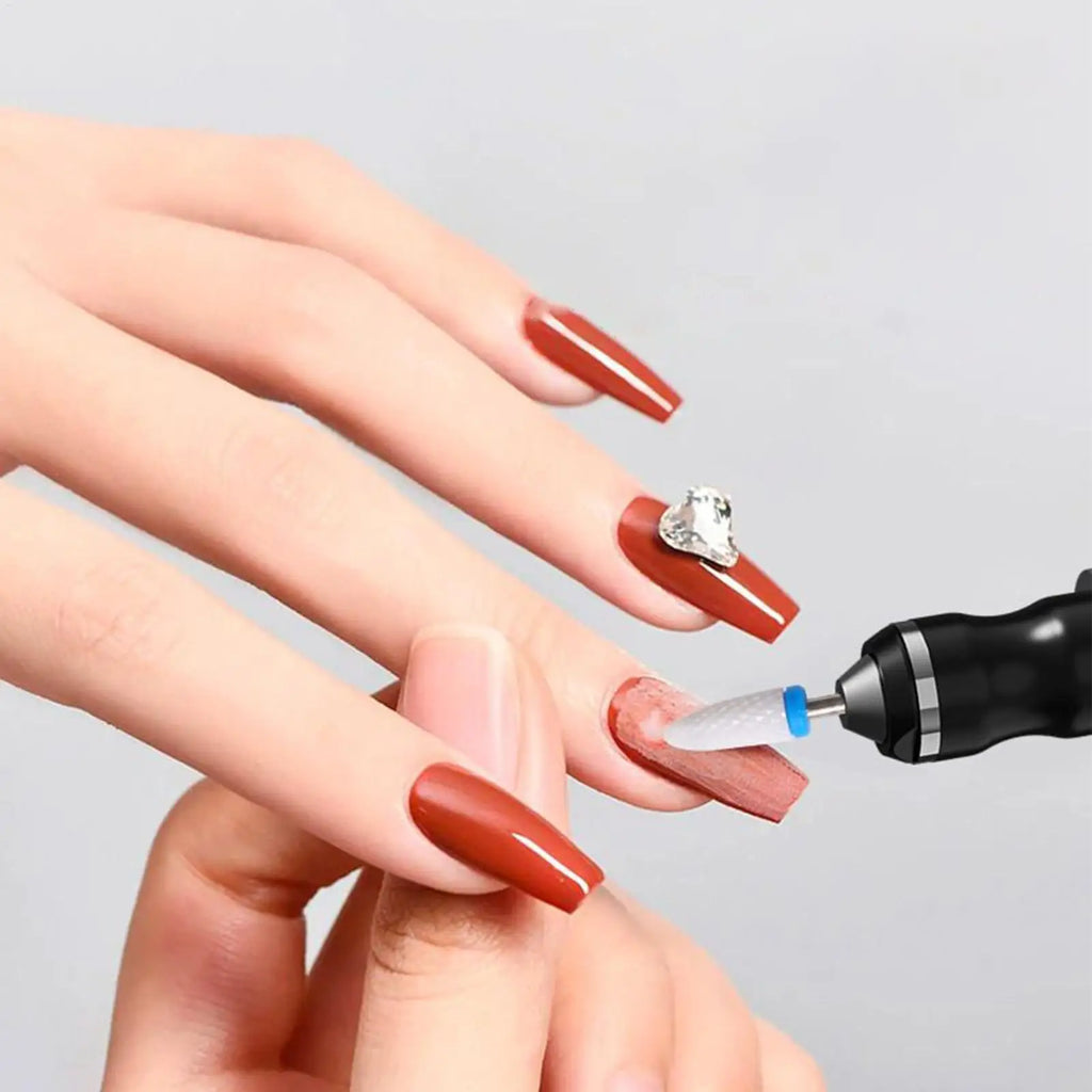 Rechargeable Electric Nail Drill – 3-Speed Fingernail File Electric Nail Drill Qme CN Beige