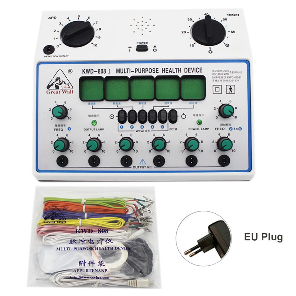 KWD808-I Electro Acupuncture Stimulator – 6 Channel EMS Device Acupuncture Stimulator Qst EU PLUG-NEW