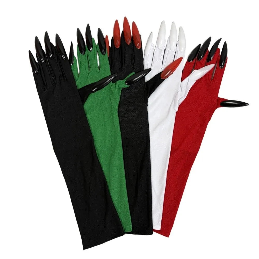 Witch Cosplay Gloves Long Nail Claws Halloween Costume Costume Gloves Qme