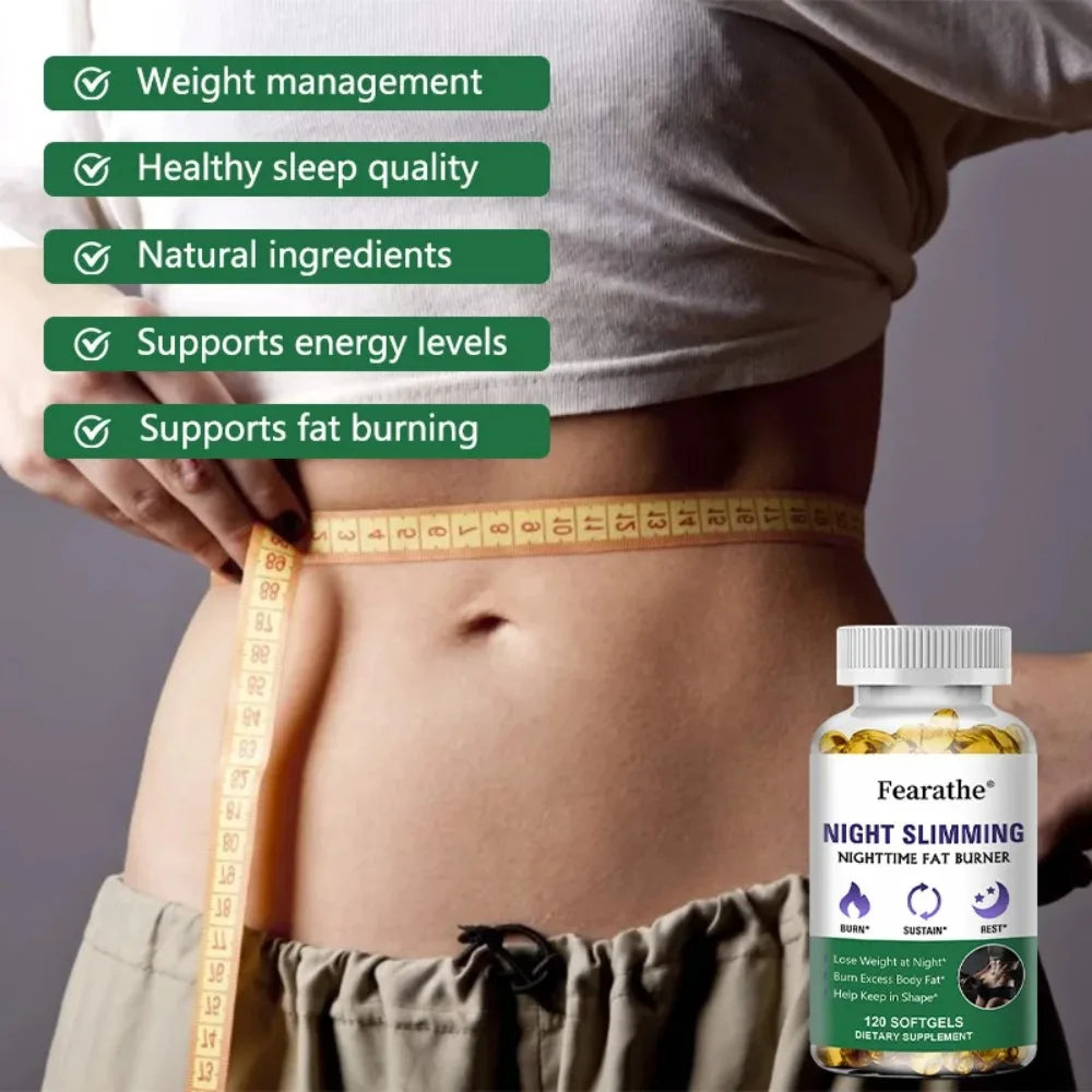 Fearathe Night Metabolic Support Capsules – Non-GMO Collagen Wellness Supplement Qst