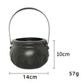 Halloween Witch Pumpkin Candy Pail | Black Flame Lantern Bucket Halloween Candy Pail Qme B M