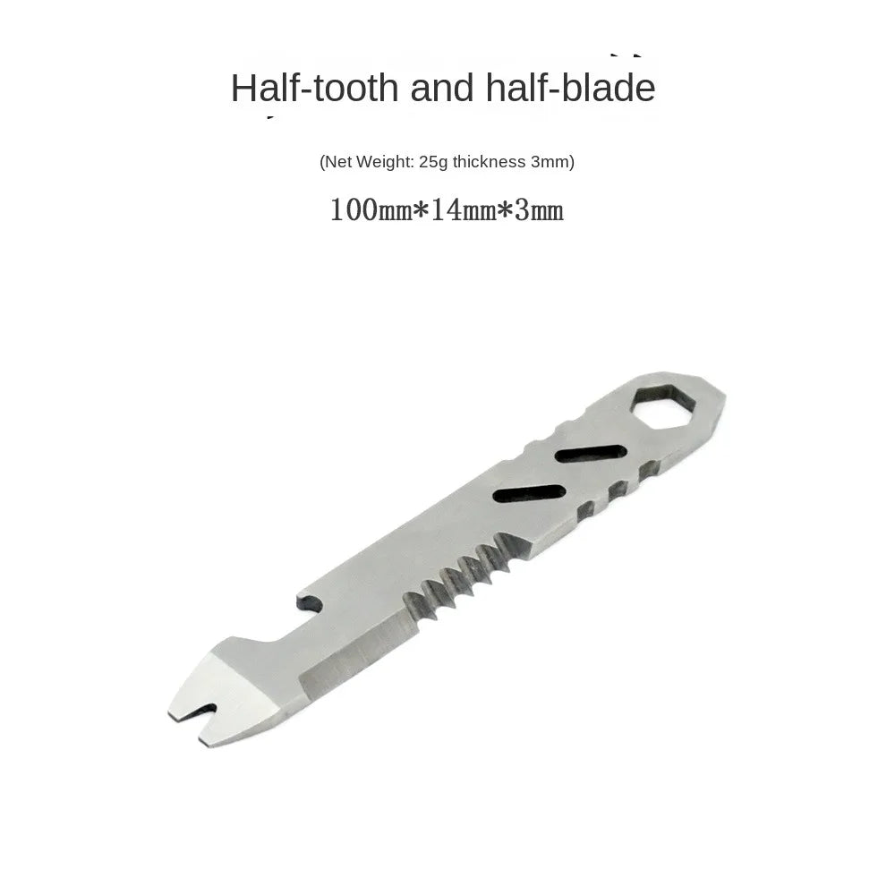 Mini EDC Pry Bar Hex Wrench & Bottle Opener – Stainless Steel EDC Multi-Tool Qme
