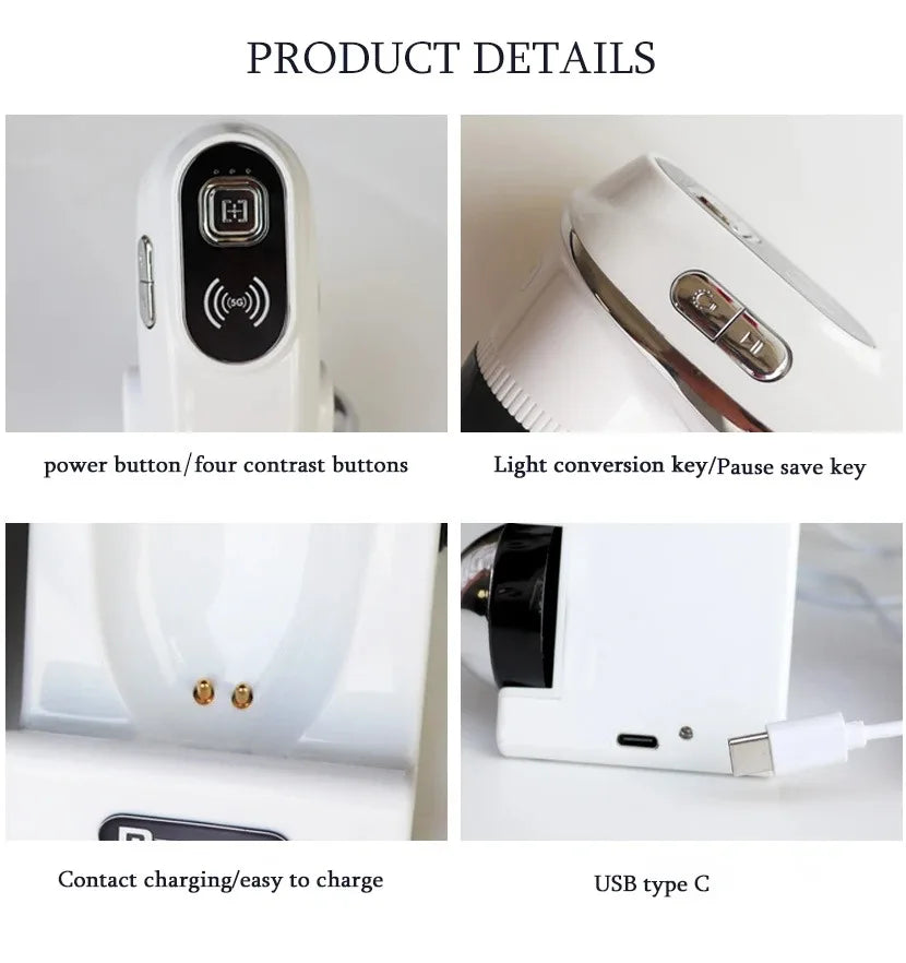WiFi 5G HD Scalp & Hair Follicle Analyzer 50X/200X UV Skin Scanner Scalp & Skin Analyzer Qst
