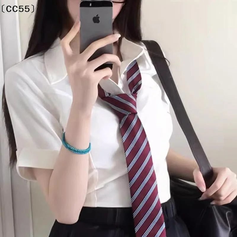 Women's Striped JK Necktie – Japanese Uniform Cosplay Tie Uniform Necktie Qst