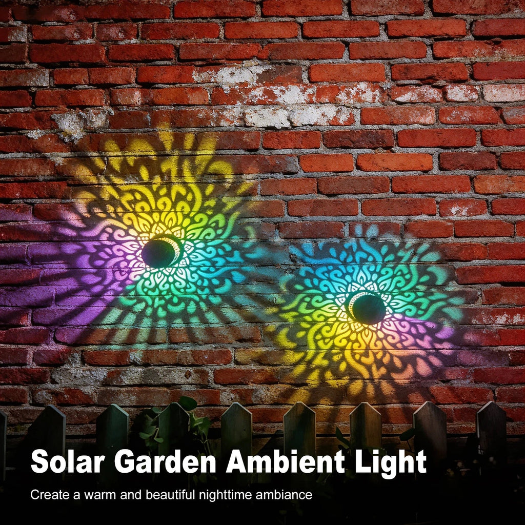 Solar Mandala Sunflower Outdoor Wall Light | Waterproof Garden Lamp Solar Outdoor Wall Light Qme