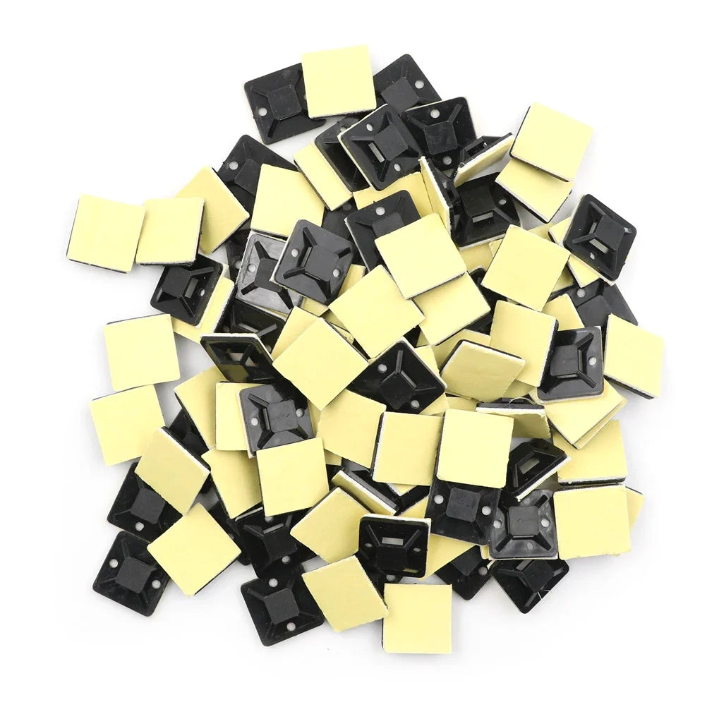 Self Adhesive Cable Tie Mount Base Holders – Pack of 20 Cable Tie Mount Qme