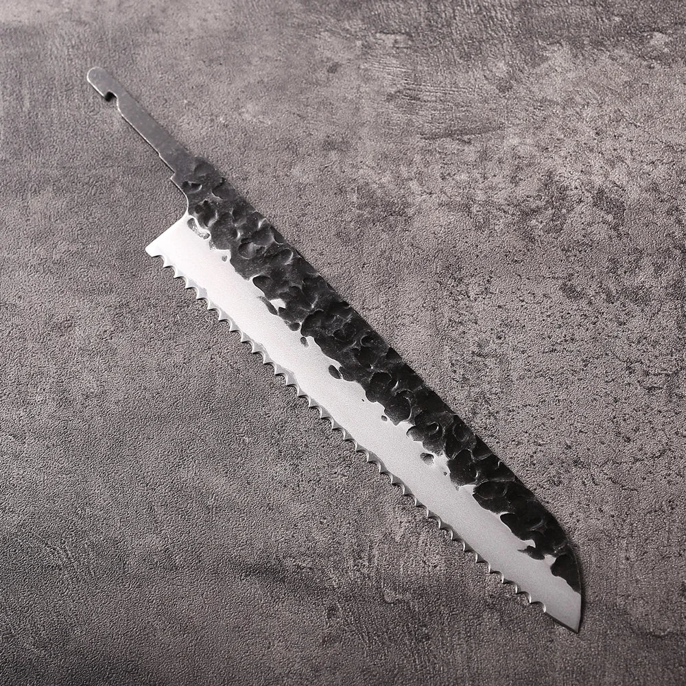 DASHWAY 8.5" Serrated Bread Knife Blank Blade – DIY Full Tang Knife Blank Blade Qst