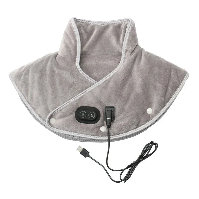 PAQIN Electric Heating Neck & Shoulder Wrap – 3-Gear Massager Neck Shoulder Massager Qst A Heat-Massage