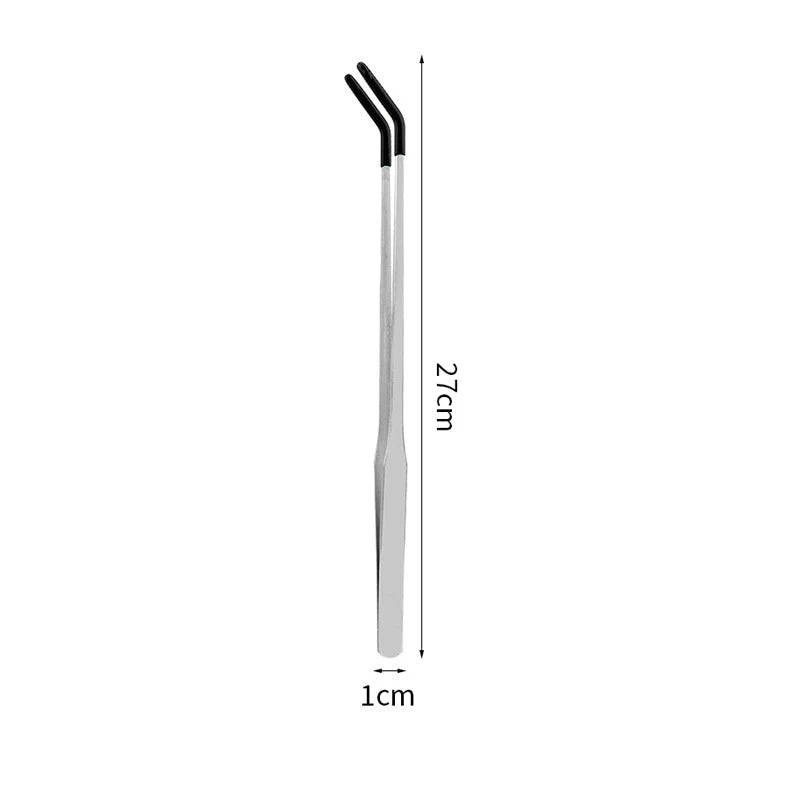 Reptile Feeding Tongs Stainless Steel Rubber Tip Tweezers Pet Feeding Tongs Qst A7