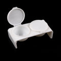 Crystal Nail Liquid Bowl – 2-Hole Cap for Pigments & Thinners Nail Art Tool Qme 1pcs