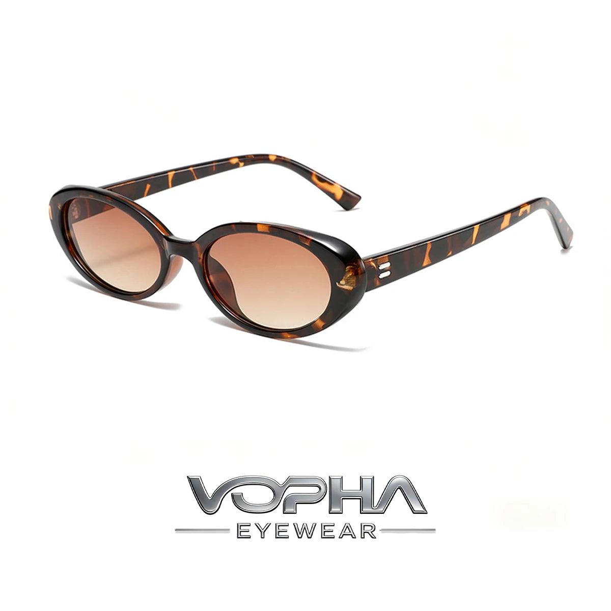 VOPHA Vintage Oval Sunglasses UV400 Punk Style Unisex S12 Oval Sunglasses Qst Tortoise tea