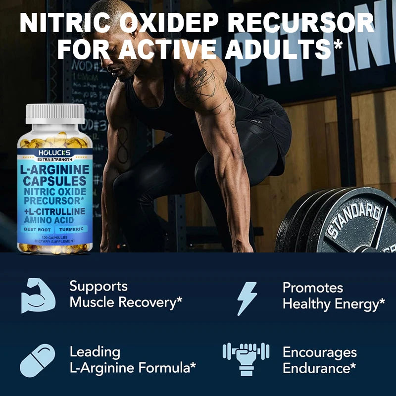 HOLUCKS L-Arginine & Beet Root Amino Acid Supplement – Extra Strength Amino Acid Supplement Qst