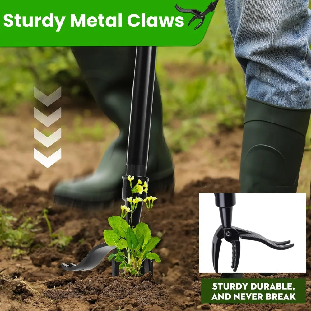 Stand Up Weed Puller with Foot Pedal | Manual Garden Tool Stand-Up Weed Puller Qme