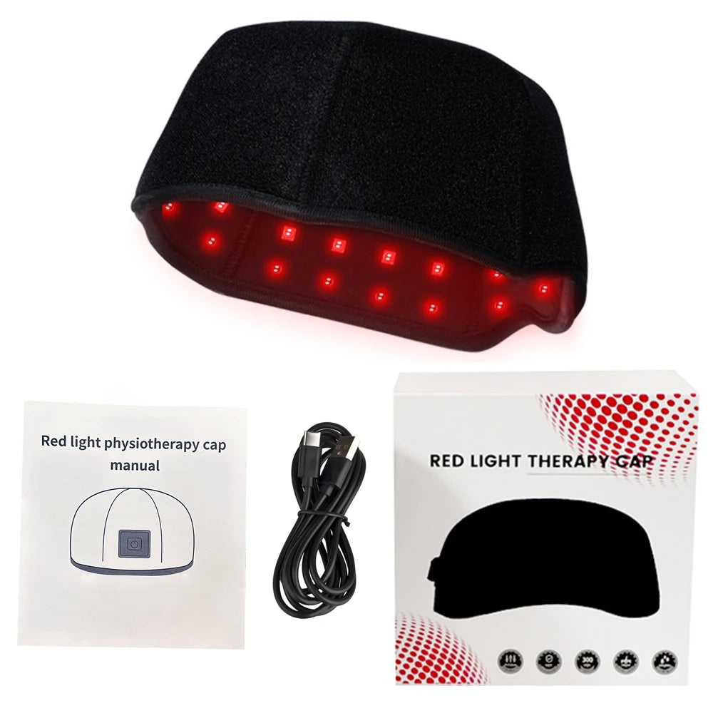 300-Beam LED Hair Growth Cap – 650nm 850nm Red Light Therapy LED Hair Growth Cap Qst With Box