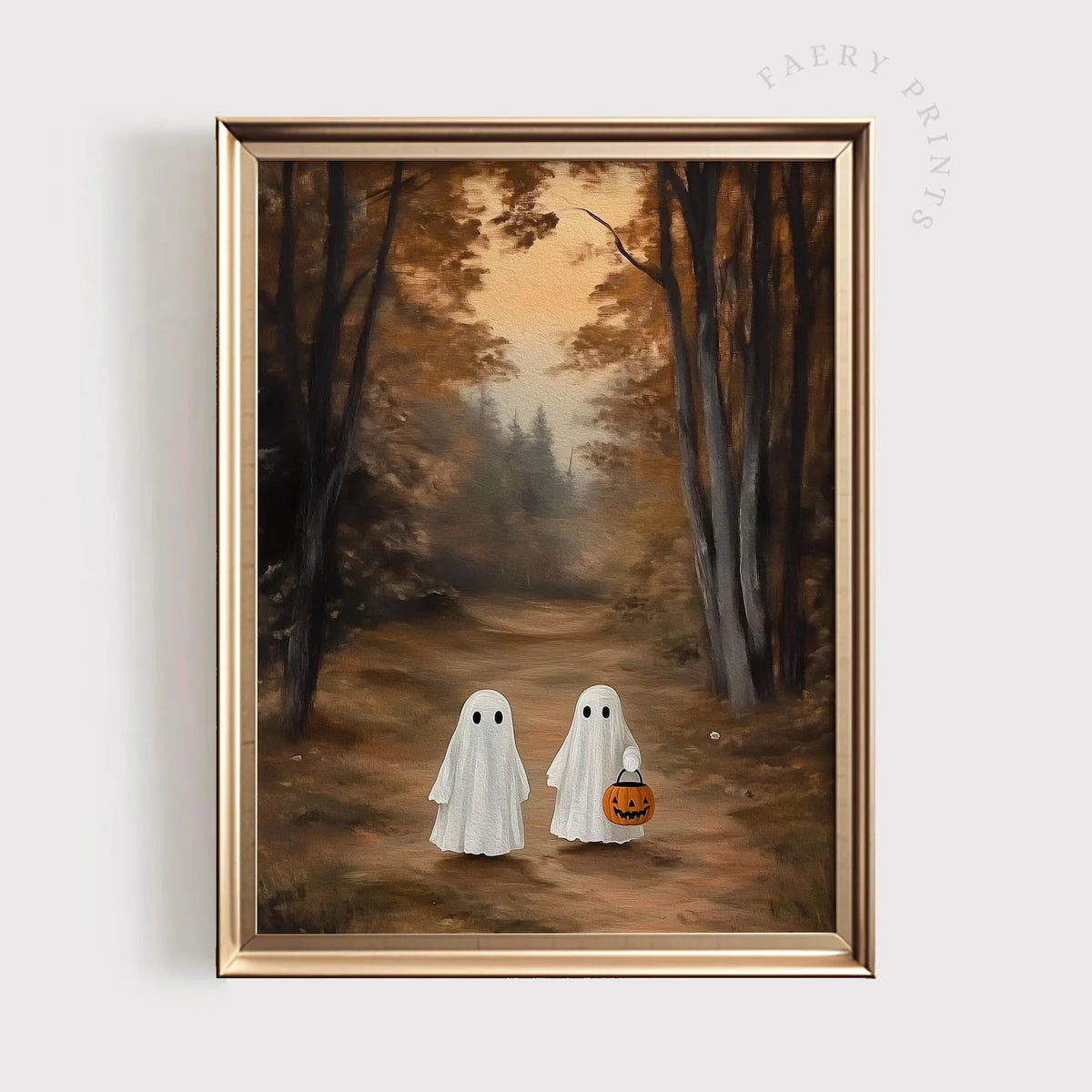 Ghosts Autumn Landscape Halloween Canvas Wall Art Print Canvas Wall Art Qst WS9021 40x60cm Unframed