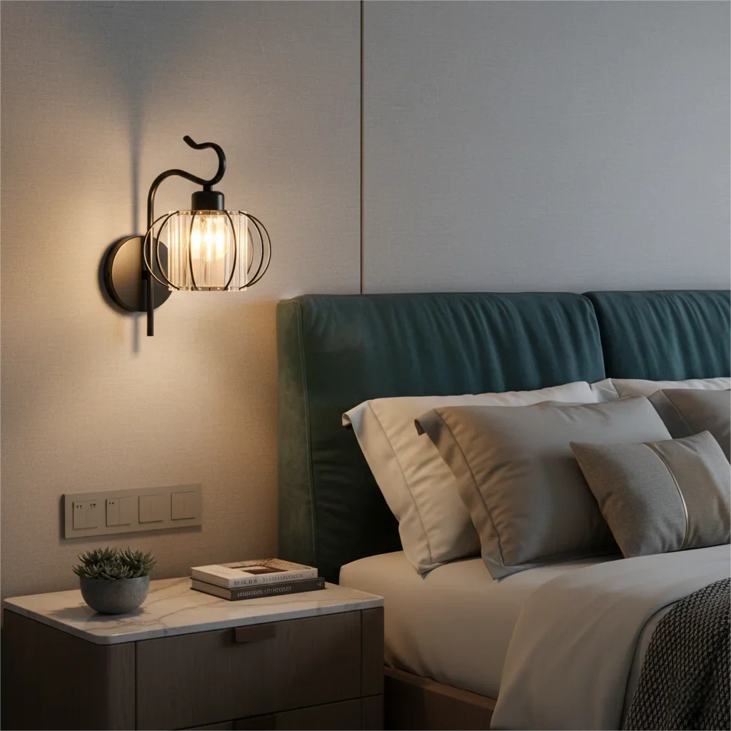 Modern Gold Crystal Wall Sconce | Nordic LED Wall Lamp Crystal Wall Sconce Qme