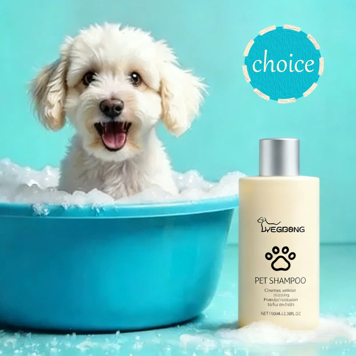 YEGBONG Pet Shampoo – Flea & Mite Defense, Coat Softening Pet Grooming Shampoo Qst