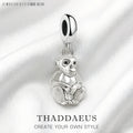 Monkey Charm Pendant – Pure 925 Sterling Silver | Unisex Sterling Silver Charm Qme Lobster Clasp