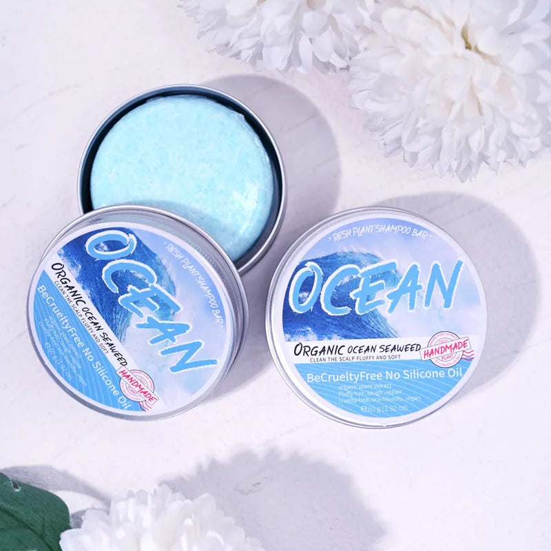 Plant-Based Sea Salt Shampoo Bar | Fresh Ocean Scent Shampoo Bar Qme