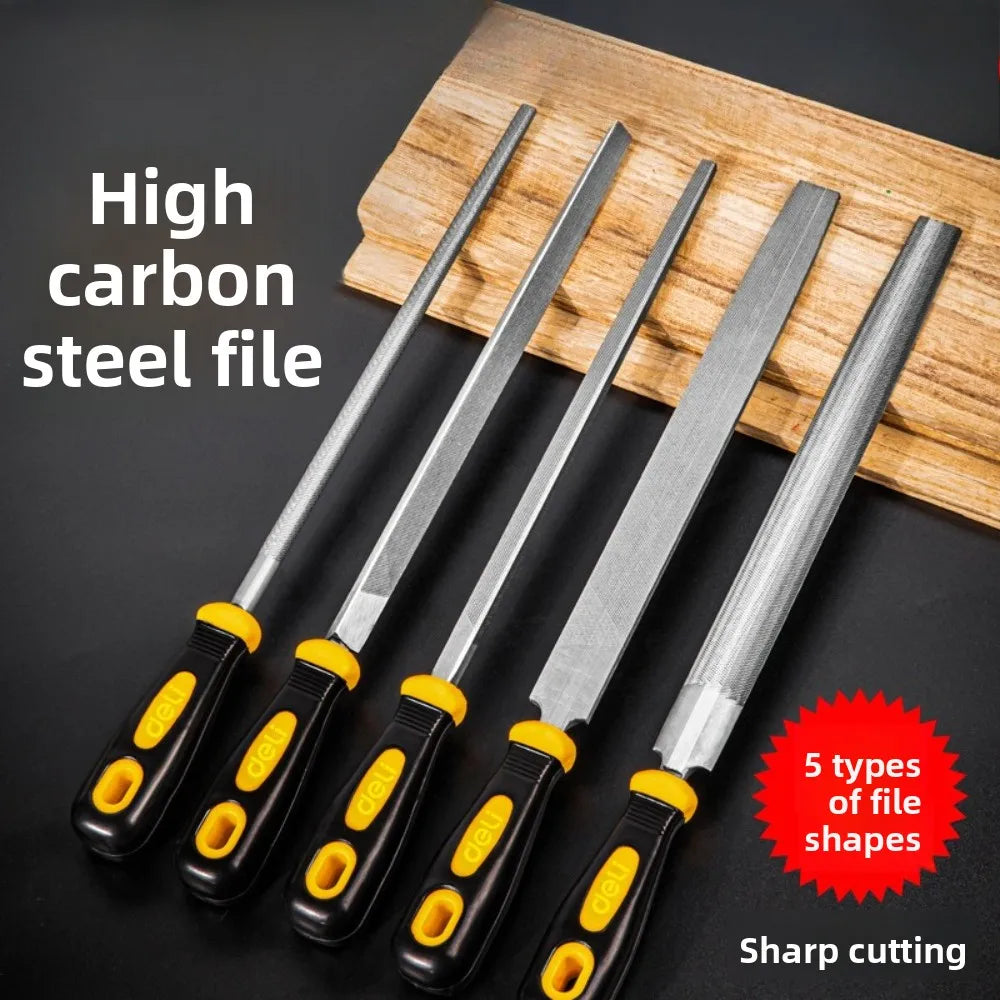 Heavy-Duty High-Carbon Steel Coarse Fitter File | Pro Grade Hand File Tool Qme