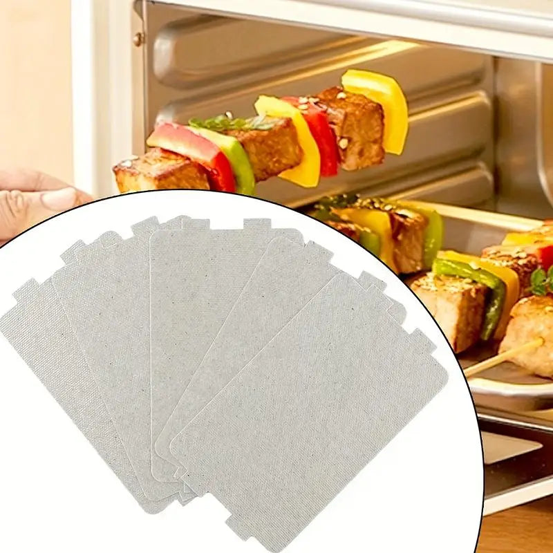 Mica Waveguide Cover Sheets 5-Pack – Cuttable Heat-Resistant Appliance Cover Sheets Qme