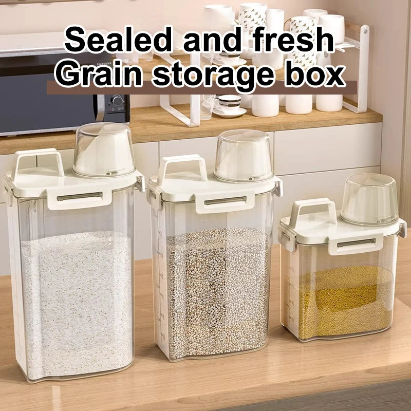 Sealed Grain & Laundry Detergent Storage Container 1.75–3L Food Storage Container Qst