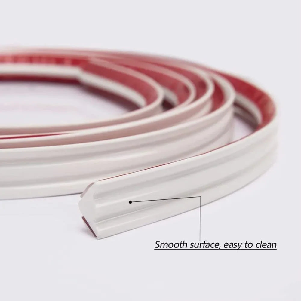 Self-Adhesive PVC Wall Trim Skirting Strip – 1M Tile Edge Wall Trim Strip Qme