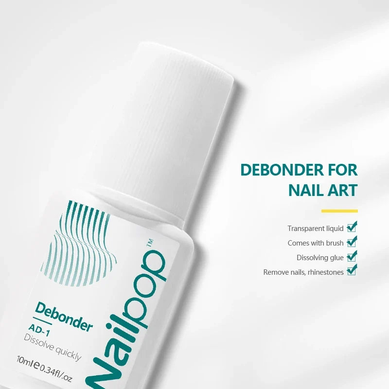 Nailpop Nail Glue Debonder – False Nail & Rhinestone Remover 2pc Nail Glue Debonder Qme