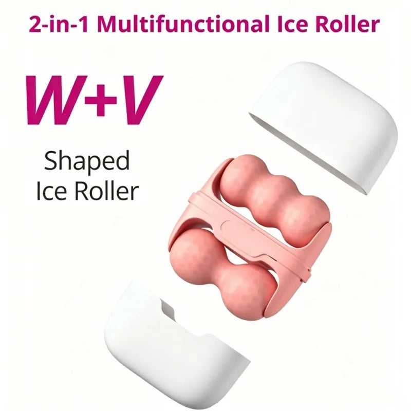Mini Face Ice Roller V&W Dual-Sided Cooling Skin Massager Face Ice Roller Qst