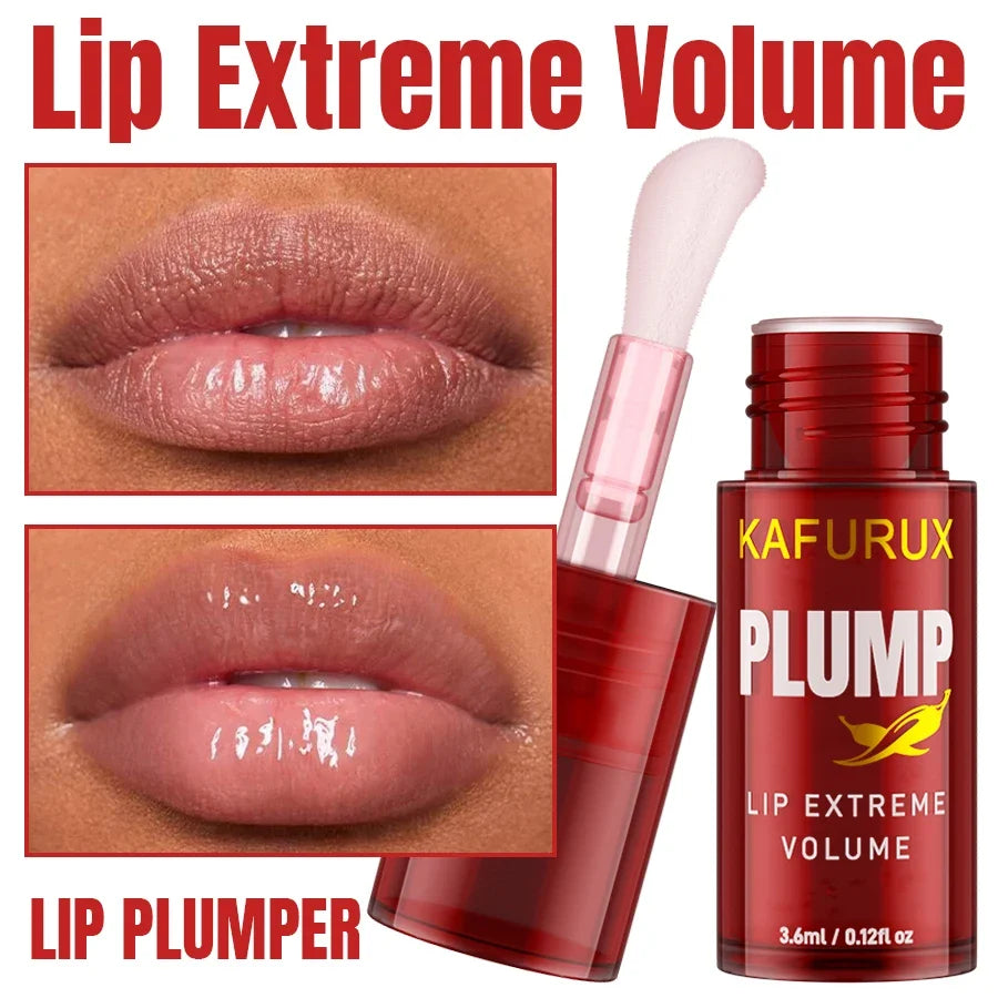 Lip Plumping Oil Gloss Serum – Long-Lasting Moisturizer Lip Plumping Gloss Qme