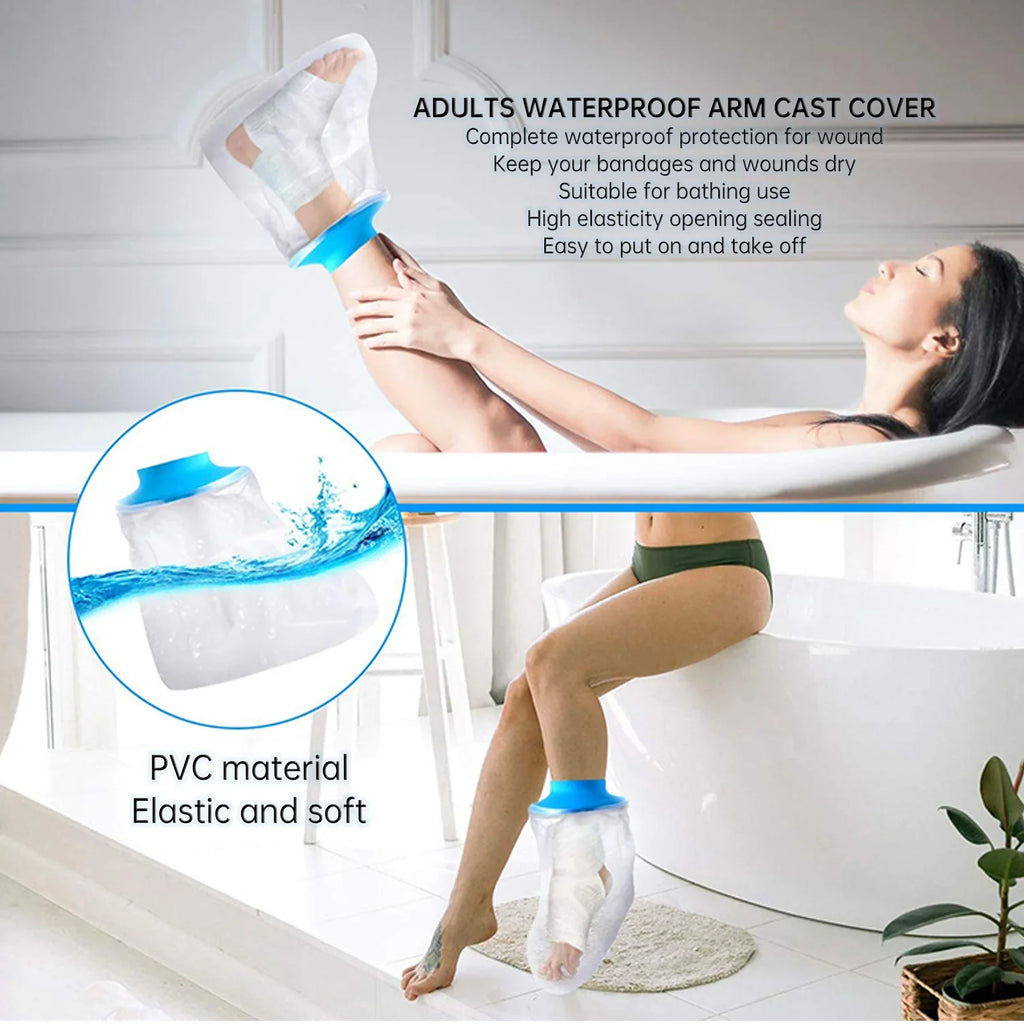 Waterproof Foot Cast Cover – Reusable Elastic Ankle Protector Cast Cover Protector Qme