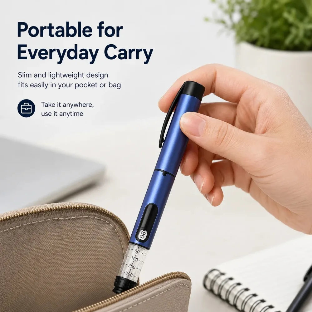 80IU Reusable Metal Injection Pen – Adjustable Dosing, 3ml Reusable Injection Pen Qst