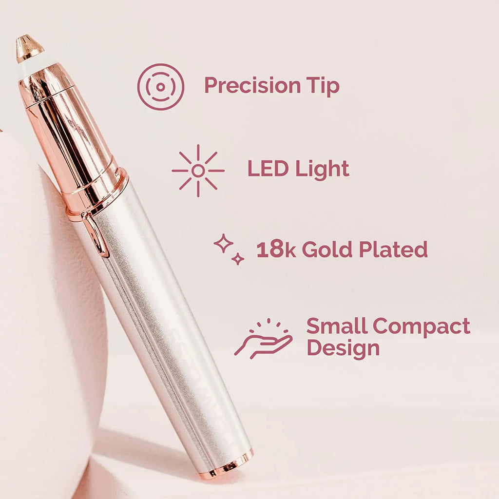 Flawless Brows Electric Eyebrow Trimmer with LED Light Electric Eyebrow Trimmer Qme