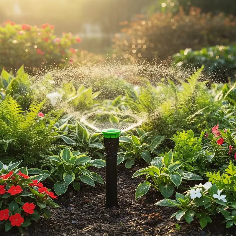 Adjustable Garden Sprinkler Nozzle 90–360° | 5.5–8m Coverage Garden Sprinkler Nozzle Qst