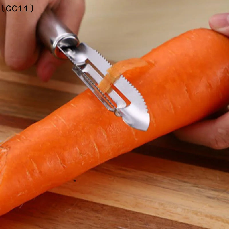 Stainless Steel Fruit Peeler & Fish Scale Scraper Set Kitchen Peeler Set Qme