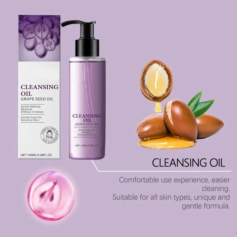 Grape Facial Cleansing Oil – Non-Greasy Moisturizing Remover Facial Cleansing Oil Qme