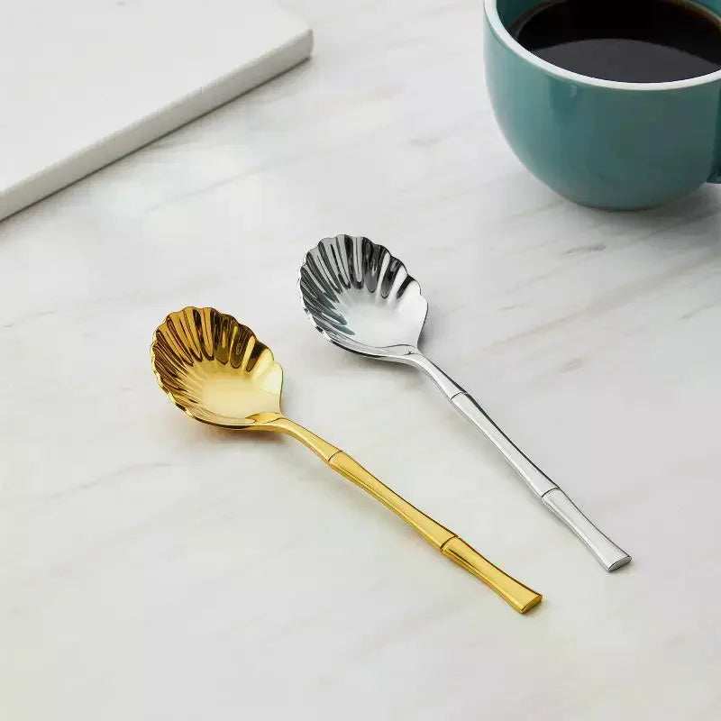 Seashell Stainless Steel Dessert & Coffee Stirring Spoon Dessert Stirring Spoon Qme