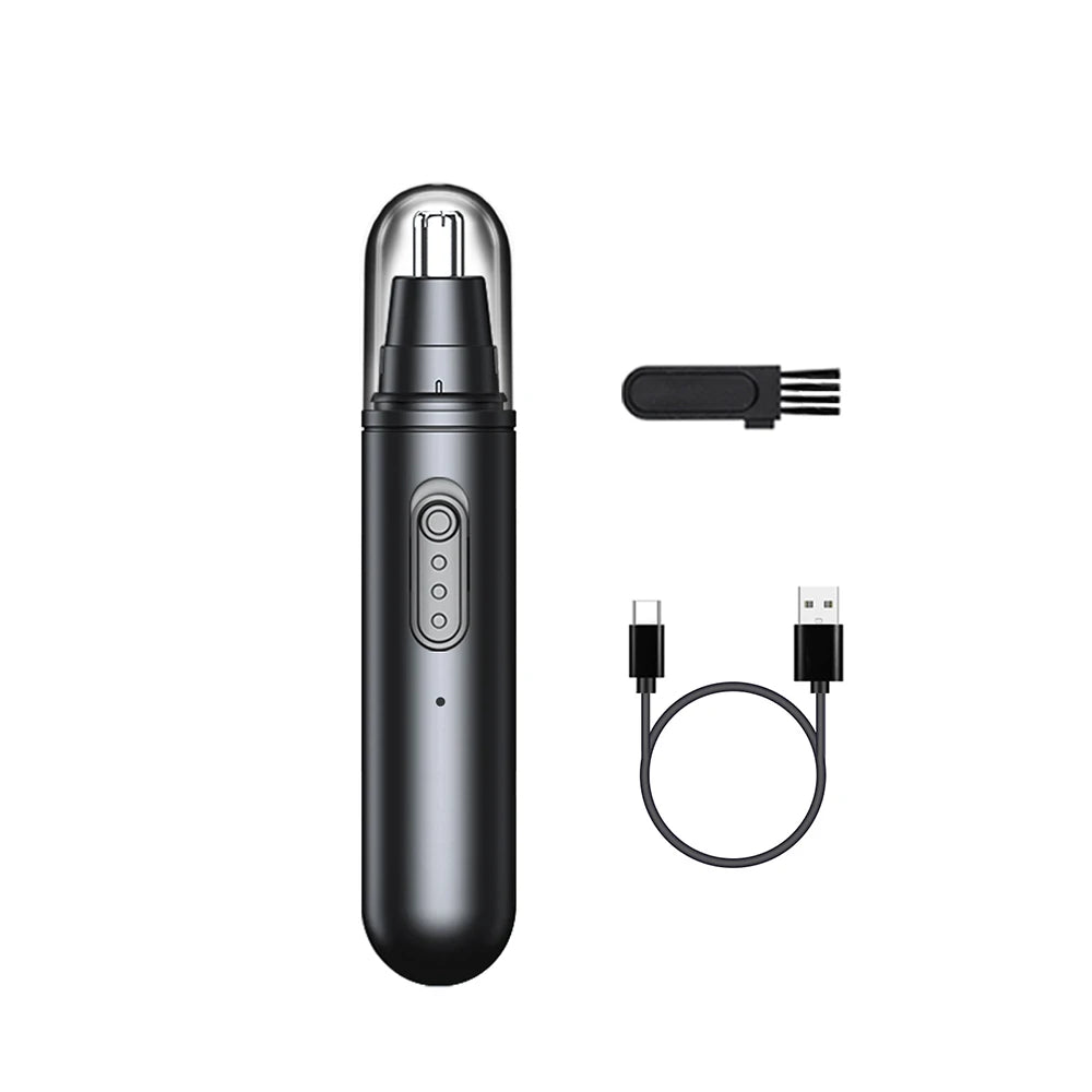 Rechargeable Nose & Ear Hair Trimmer – 360° Rotating Blade Nose & Ear Trimmer Qst Electric type