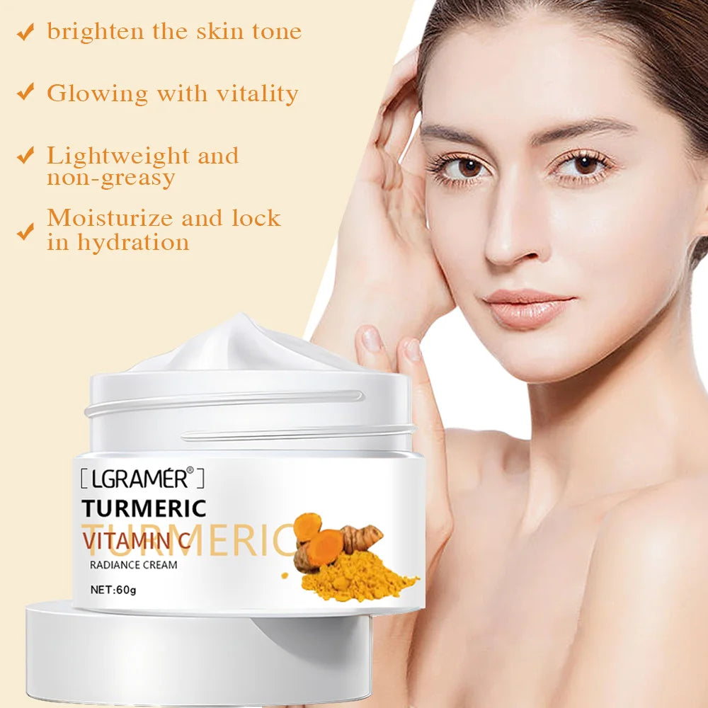 Turmeric Face & Body Cream – Vitamin E, Hyaluronic Acid & Collagen Face & Body Cream Qst