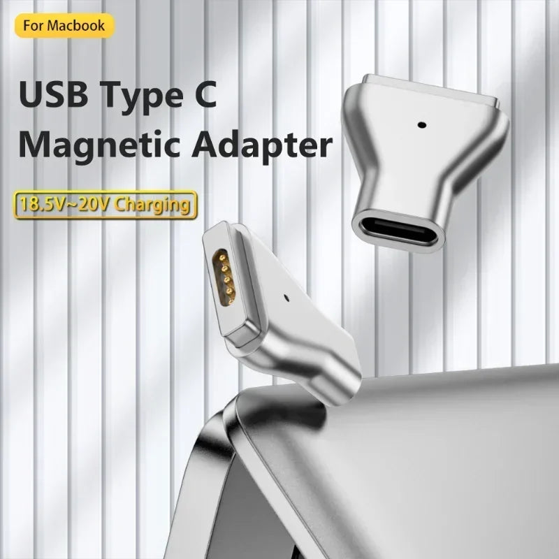 Magnetic USB-C PD Adapter Connector – Aluminum Magnet Plug USB-C Magnetic Adapter Qme