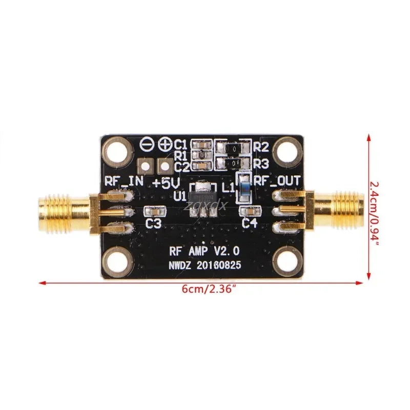 LNA 0.1M–2G RF Wideband Low Noise Amplifier Module RF Amplifier Module Qme