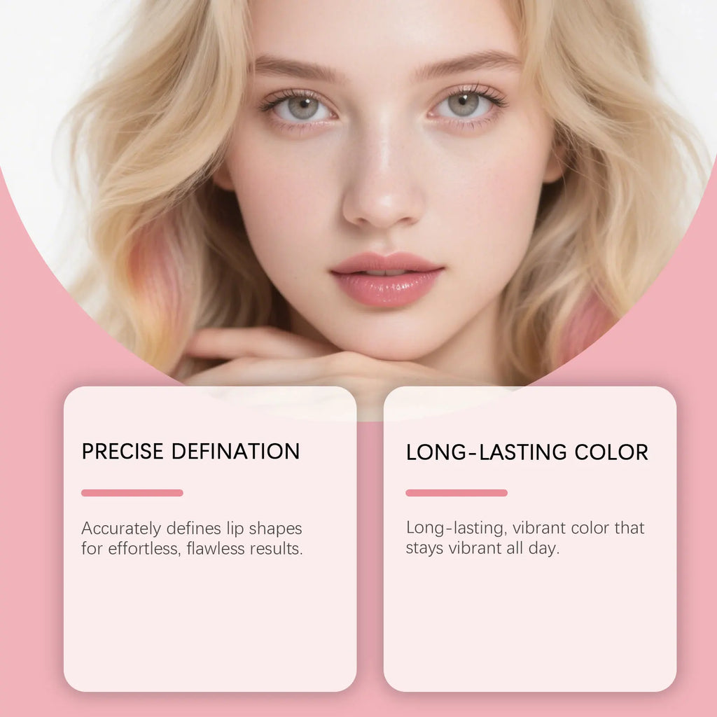 Zephoco Waterproof Matte Lip Liner – Nude, Rose & Pink Lip Liner Pencil Qst